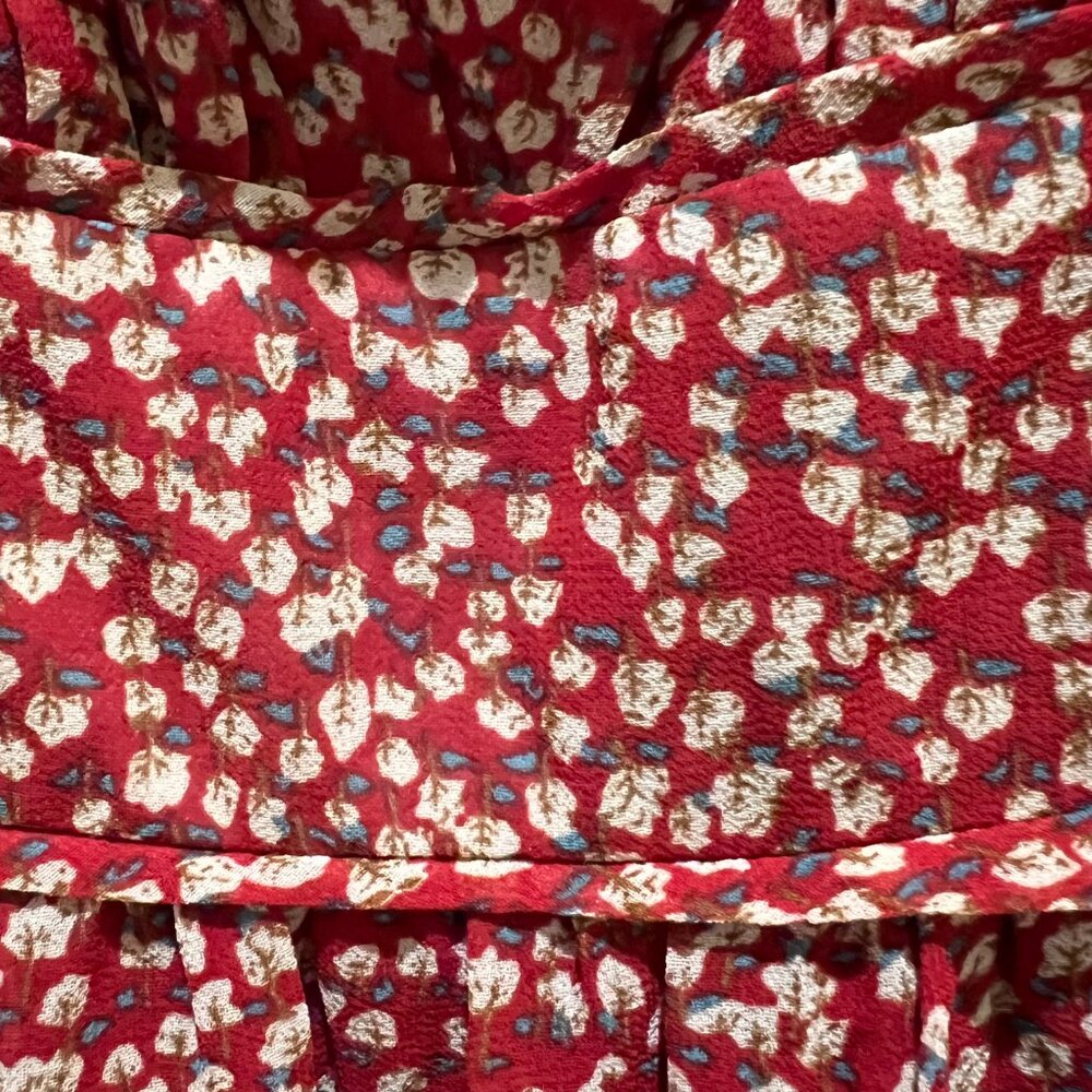 Princess Polly Maroon Floral Print Mini Dress Size 4 - Picture 5 of 7